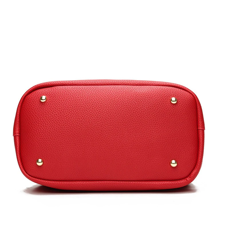 High Quality PU Leather Handbags Bucket Casual Tote Shoulder Bags for women 2024 Handbag Fashion Crossbody Women Bag bolsa