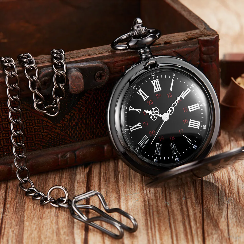 To My Grandpa I Love You Forever Quartz Pocket Watch Men Women Pendent Necklace Black Fob Chain Clock Best Gift Present 2020