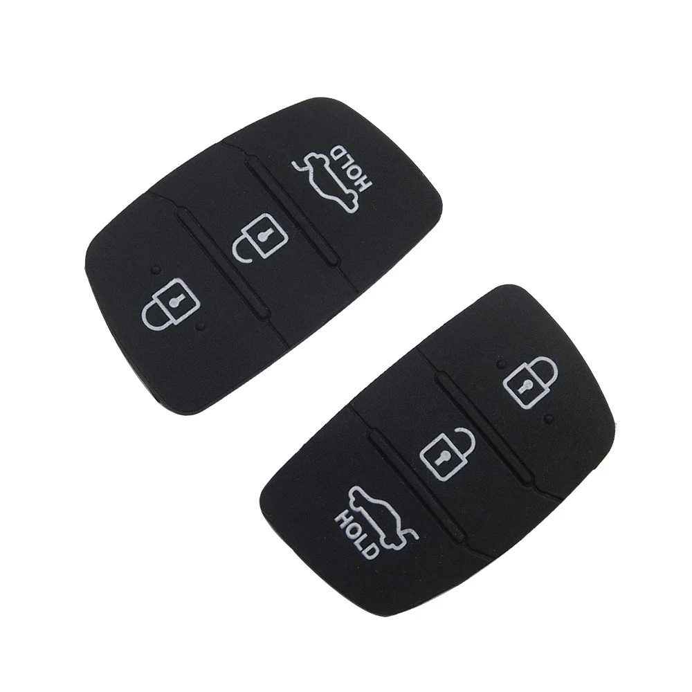 OkeyTech 50pc/lot3 Buttons Rubber For Hyundai Ix35 or For Kia key sportage 2016 3 rio k2 Pad Mistra flip folding key shell Cover