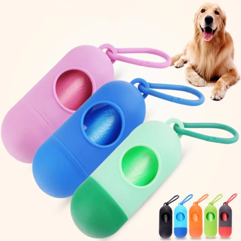 Dog Waste Bag With Poop Bag Dispenser And Carrying Clip Includes 1 Roll (15 Bags) Earth-Friendly Leak-Proof Pet Wast Bags