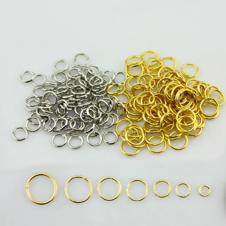 

Wholesale 3 sizes Wholesale 4 colors 1000pcs Open Jump Rings Diy Jewelry Findings Accessories Silver Gold Bronze Plated PJ-25