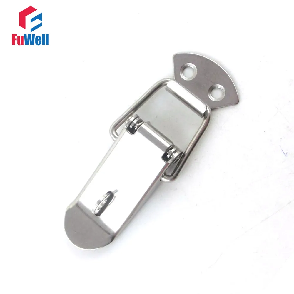 5 Pcs R104 Besi Musim Semi Loaded Tombol Latch Kasus Kotak Kabinet Tombol Hasps Catch Gesper