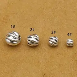 Small 925 Silver Beads Sterling Jewelry Beads Pure Silver Jewelry Accessories DIY Bracelet Beads