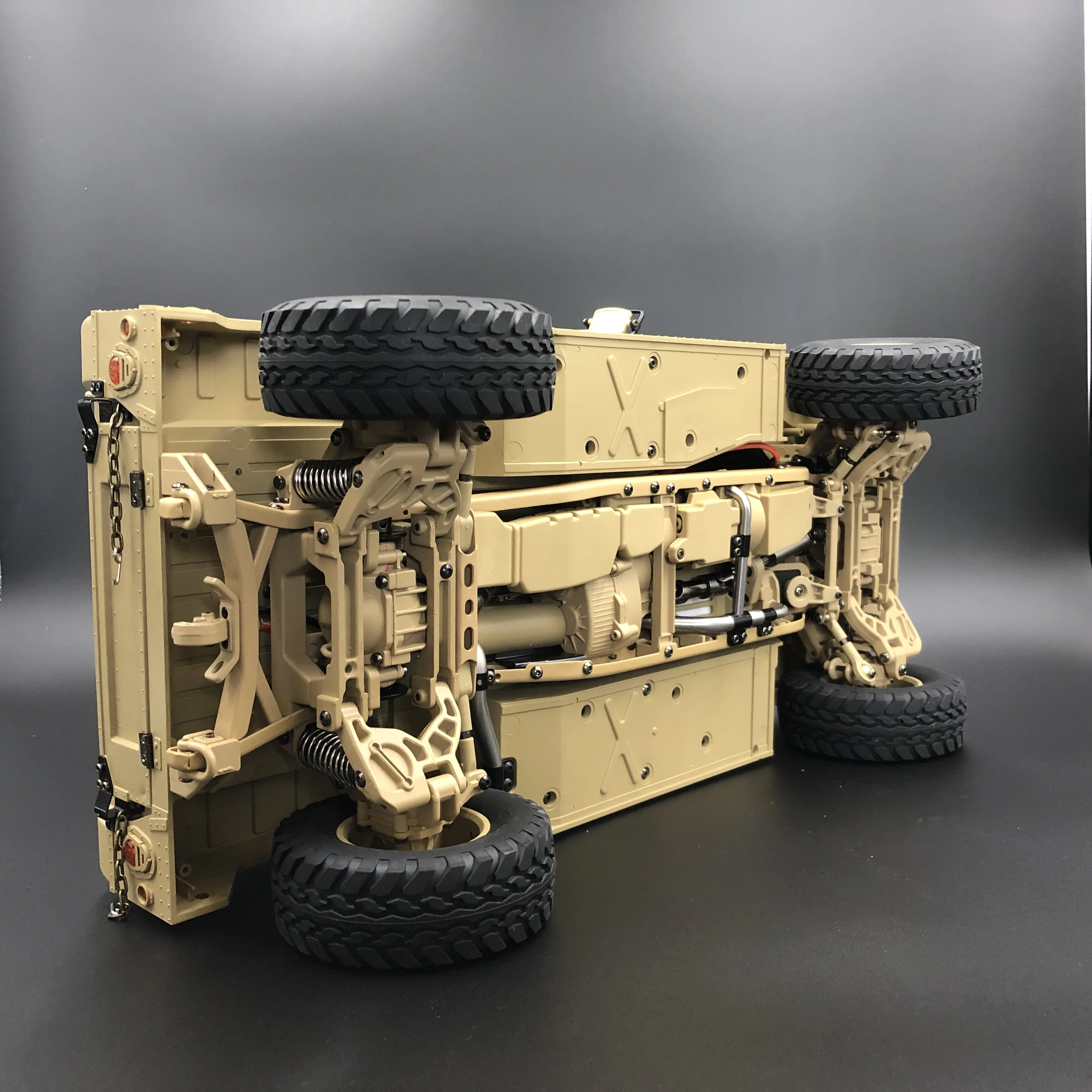 u.s.4X4MILITARY VEHICLE M1025 Humvee 1/10 rc Metal Chassis Off-road vehicle car HG-P408 Upgraded Light Sound Function