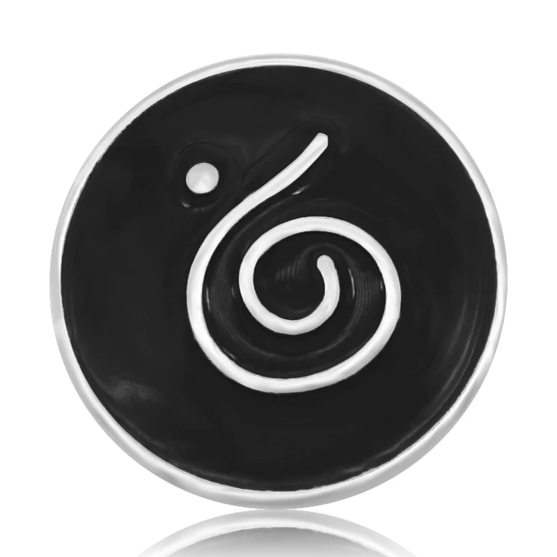 New KZ3081 Beauty Charm Colorful Rotate symbol 18MM Metal snap buttons 6colors for DIY snap jewelry wholesale