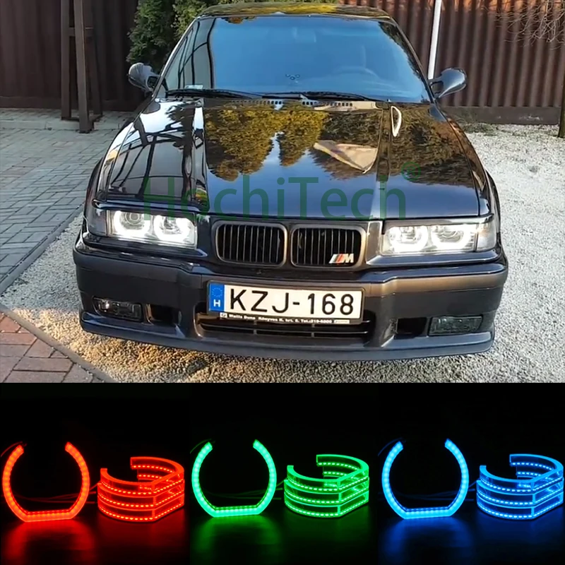 

for 1996-2000 BMW E36 3 Series Coupe and cabriolet RGB Angel Eyes DTM style Multi-color daytime running light