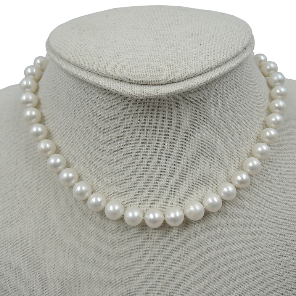 

AAAA 9 mm high quality nature pearl choker necklace,100% NATURE FRESHWATER perfect ROUND PEARL NECKLACE