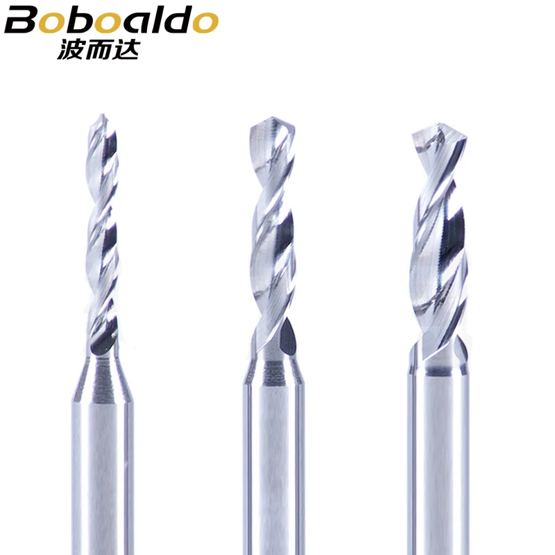 10pc 3.175mm 0.2-3.0mm Carbide Tungsten Corn Cutter cutting PCB milling bits end mill CNC router bits