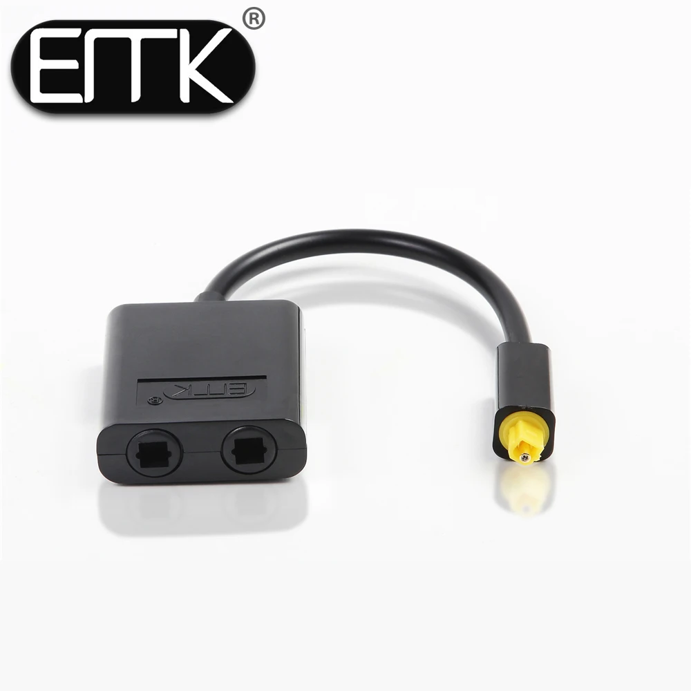 EMK SPDIF/Toslink Cable divisor Toslink de Audio óptico Digital, adaptador divisor óptico SPDIF