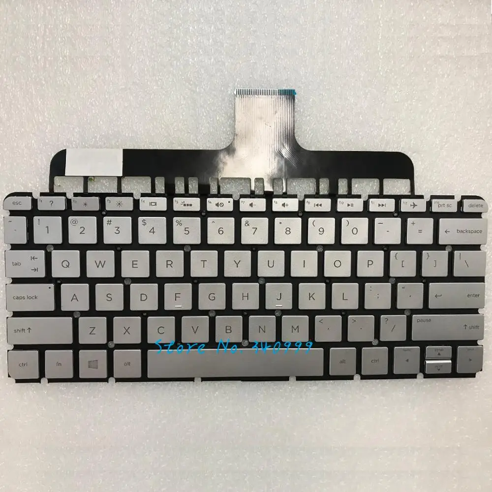 

New For HP 13-ab001ne 13-ab000nj 13-ab001nj 13-ab001nv Keyboard Backlit Silver US