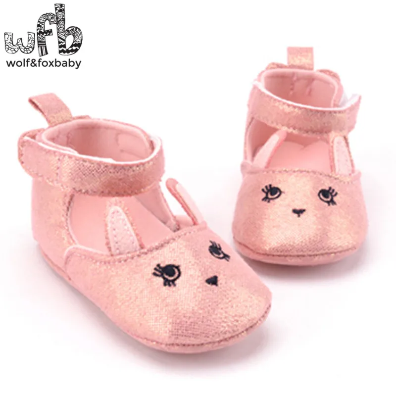 

Retail first walkers Soft Bottom Antiskid bling rabbit Breathable fashion Baby Shoes Newborn infant Toddler summer