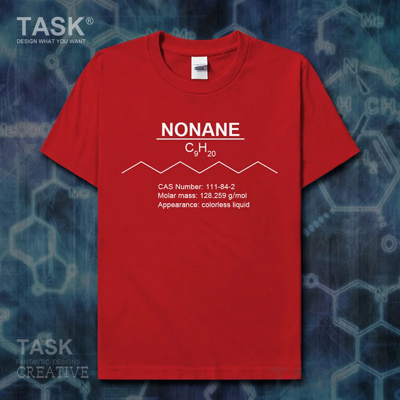 Nonane Molecular Formula Chemistry Subject Fashion casual jerseys mens t shirt new Tops t-shirt Short sleeve clothes cotton 01