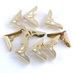 10Pcs Metal Book Corner Trilateral Albums Menus Folders Box Corner Protectors For Decor light-Gold 30x30x4mm CP1062