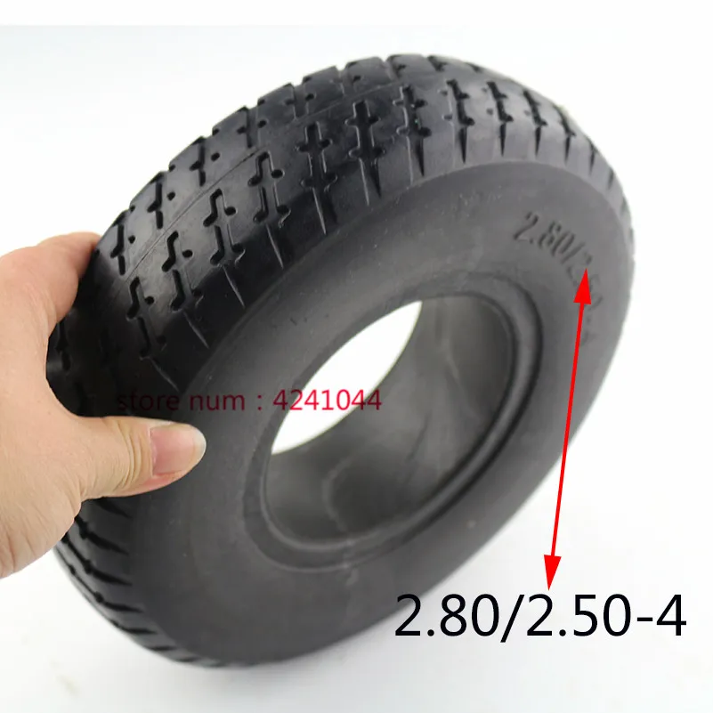 9 Inch Tire 2.80/2.50-4 Electric Scooter Trolley Trailer Solid Tyre Without Inner Tube Tyre and Wheelchair Solid Tire