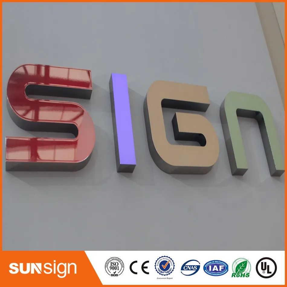 Wholesale advertising channel letter signs design fonts 3d letters