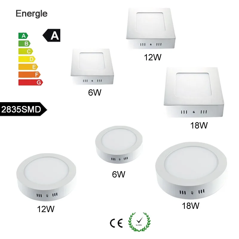 

LED Panel Light 6W / 12W / 18W / 24W LED Ceiling Recessed Grid Downlight Round / Square LED Panel Light LED Bulb Light SMD2835