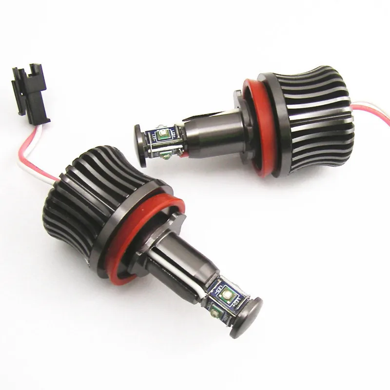 2x 20W H8 white/blue/red LED Angel Eye Halo Ring Marker Light Bulbs No Error for 1,3,5,6,7-series,X1,X5,X6,X3,Z4,E60,E70,E71,F01