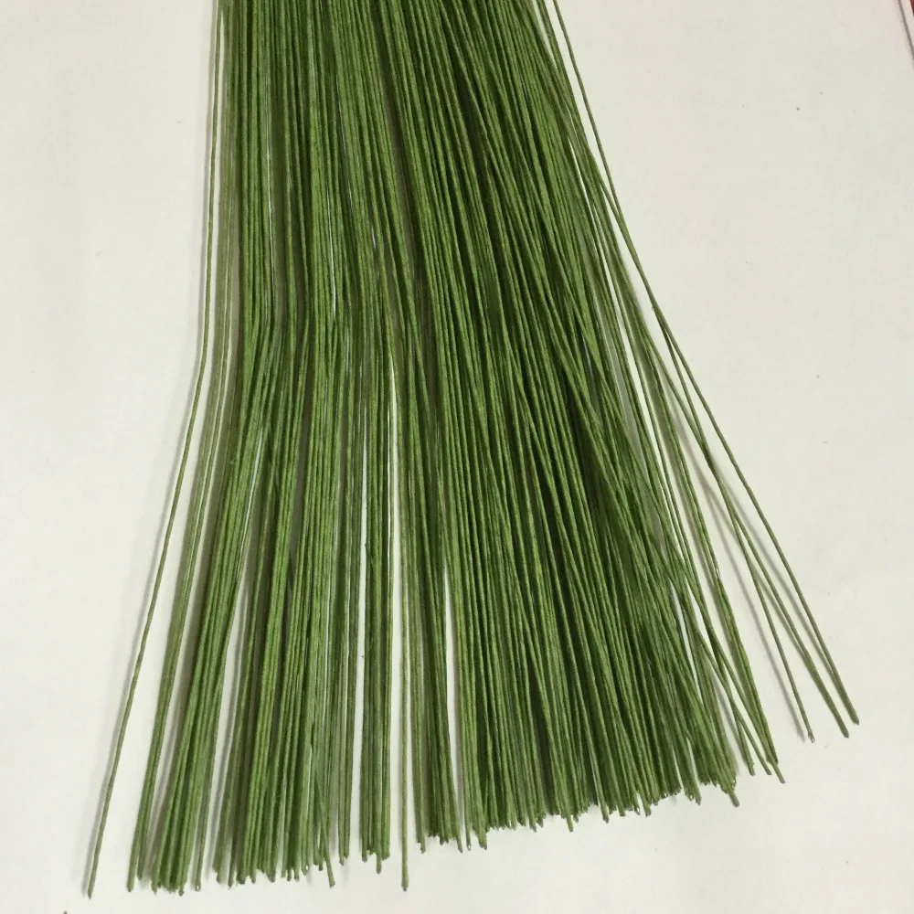 60CM High Quality Paper Artificial Branches Twig Wire DIY / Nylon Flower Accessories 50PC One Package 26#0.45MM