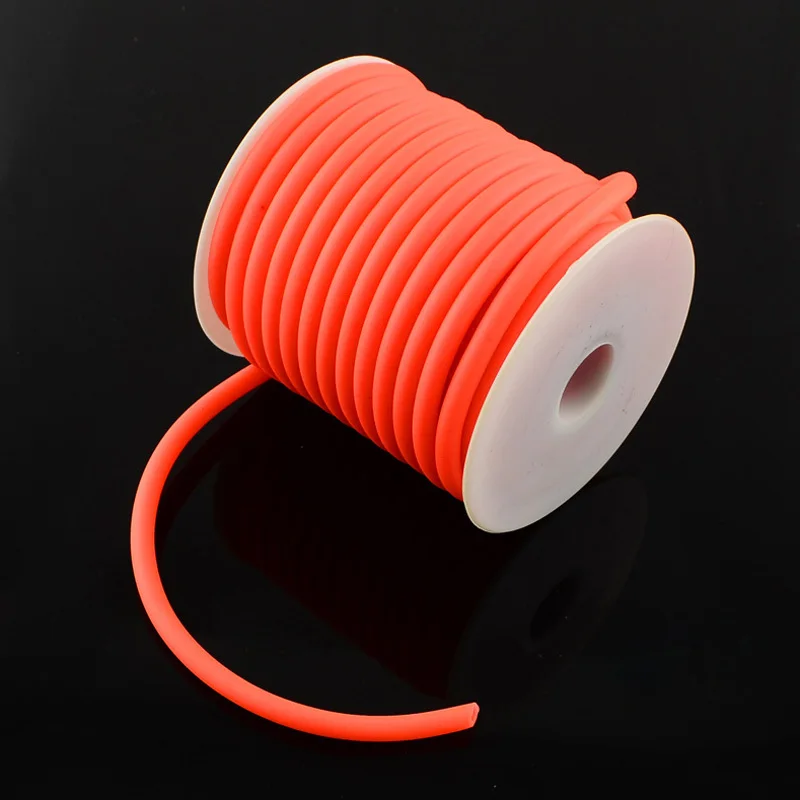 pandahall 5mm Round Synthetic Rubber Cord Hollow DIY for Jewelry Making DIY Bracelet Necklace Accessories Findings 10m/roll