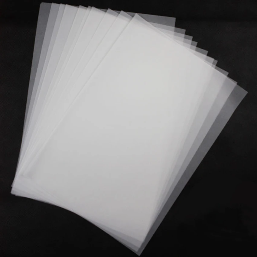 100Pcs A4 Size 21x29.7cm 75/115GSM Translucent Parchment Paper For Design/Drawing/Pen Copy/plate Transfer/Tracing