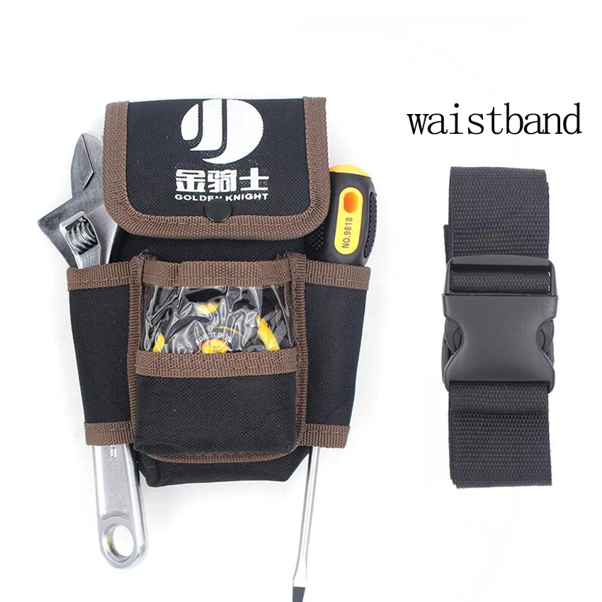 Multifunctional Electrician Tool Bag Waterproof Oxford Tools Kit Pockets & Waist Belt