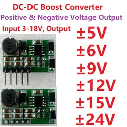 DD1718PA DC DC Step-up Boost Converter module +- 5V 6V 9V 12V 15V 24V Positive & Negative Dual Output power supply