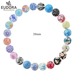 Eudora 20mm Harmony Ball Belly Bola Jewelry Angel Caller Baby Chime Ball Printing Chinese Mexican Bola Cage Pendant Accessories