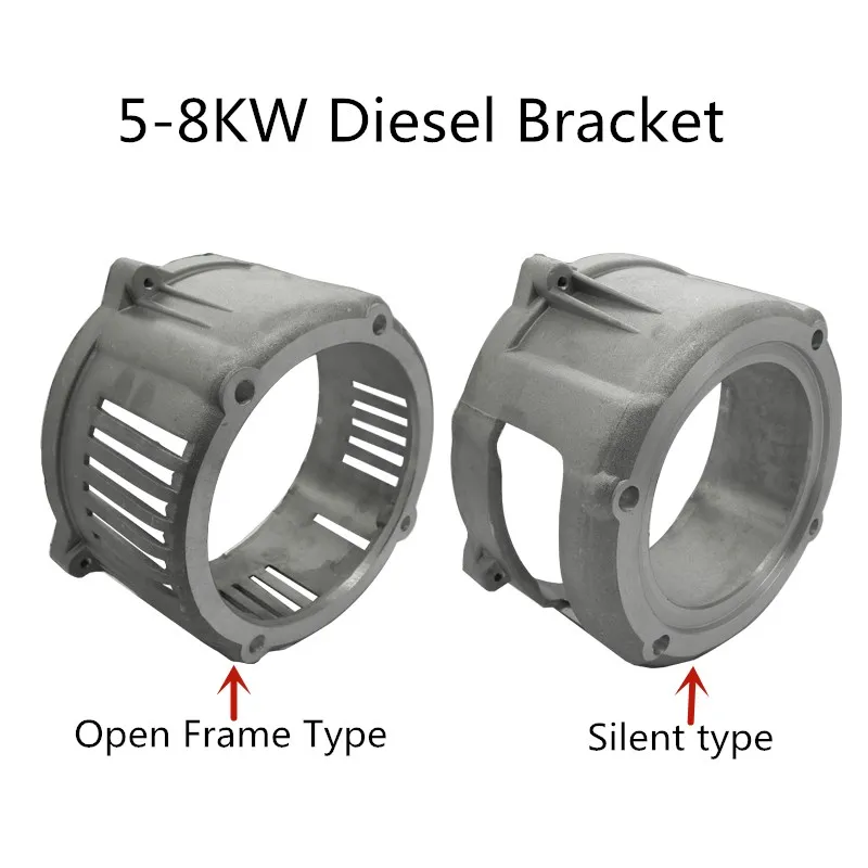 Silent Diesel generator Aluminum Front Bracket for 5-8KW 4 Stroke Air Cooled Diesel Engine powered KAMA Kipor generator parts