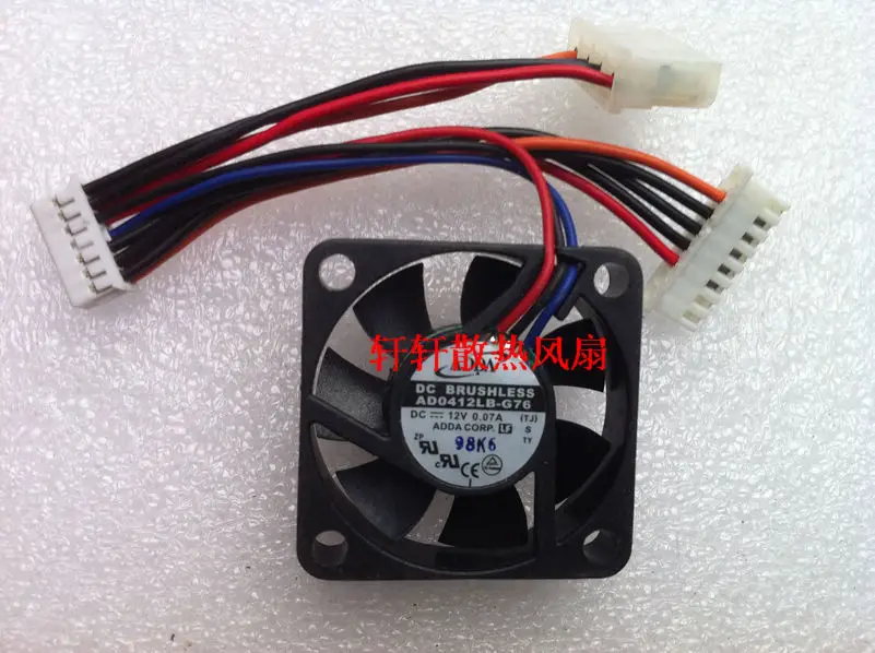 ADDA AD0412LB-G76 DC 12V 0.07A 40x40x10mm 3-wire Server Cooling  Fan