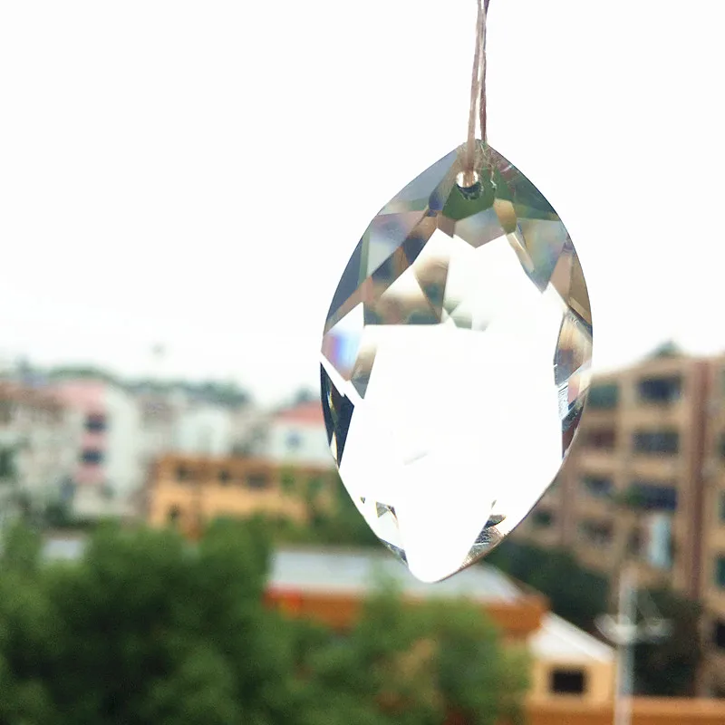 

Wholesale Price 50pcs 50mm TOP Quality Clear K9 Crystal Chandelier Pendants Lustres Rainbow Lighting Suncatcher Hanging Ornament