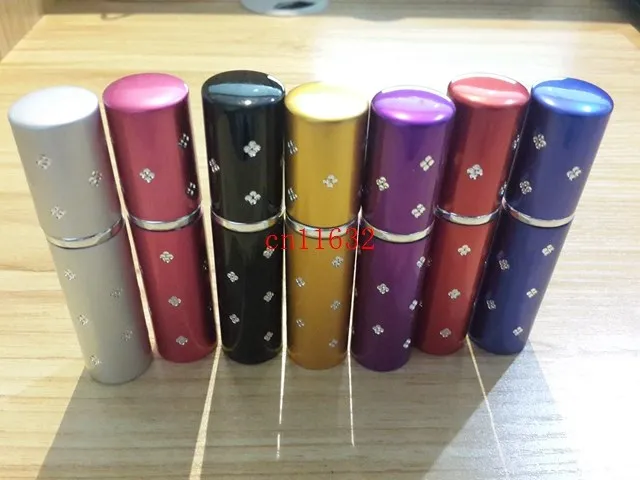 Free Shipping 5ml Aluminum Pump refillable atomizer Star parfum Perfume empty bottle scent bottles,500pcs/lot