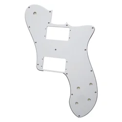 Pleroo Custom Guitar pickgaurd - For 72 Tele Deluxe Reissue Guitar Pickguard ,  3 Ply White