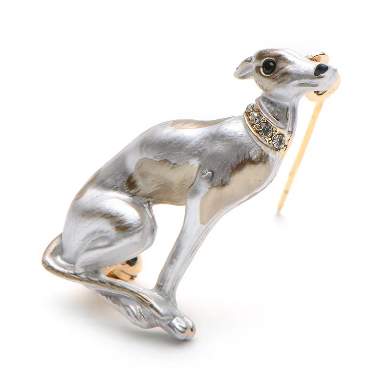 Banquet Enamel Dog Brooches Alloy High Quality Suits Sweater Hat Animal Brooch Pins Scarf Buckle