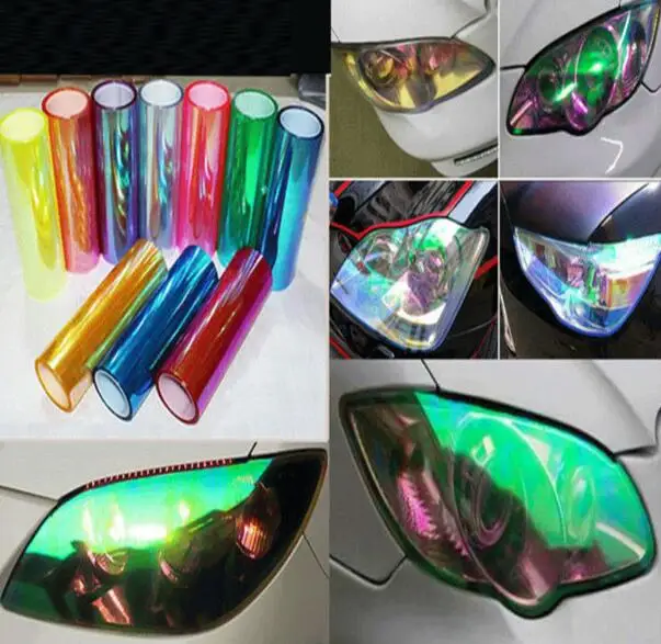 Free shipping 30cmx100cm a roll Car-Styling car headlights taillights lights tint protective vinyl film stickers changing color