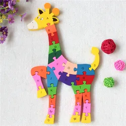 New Educational Toys Kids Giraffe Wooden Toys Wood Kids 3d Puzzle Kids Jigsaw Puzzles Brinquedo