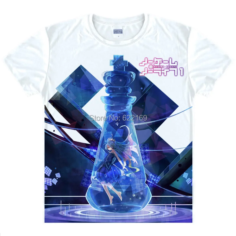 Japanese No Game No Life NGNL anime  t-shirt anime Sora Shiro cotton shirt Cosplay christmas halloween Costumes clothing