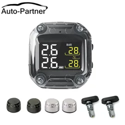 M3-C Wireless Motorcycle TPMS Real Tire Pressure Monitoring System Externe Universal 2 External Internal Sensors LCD Display