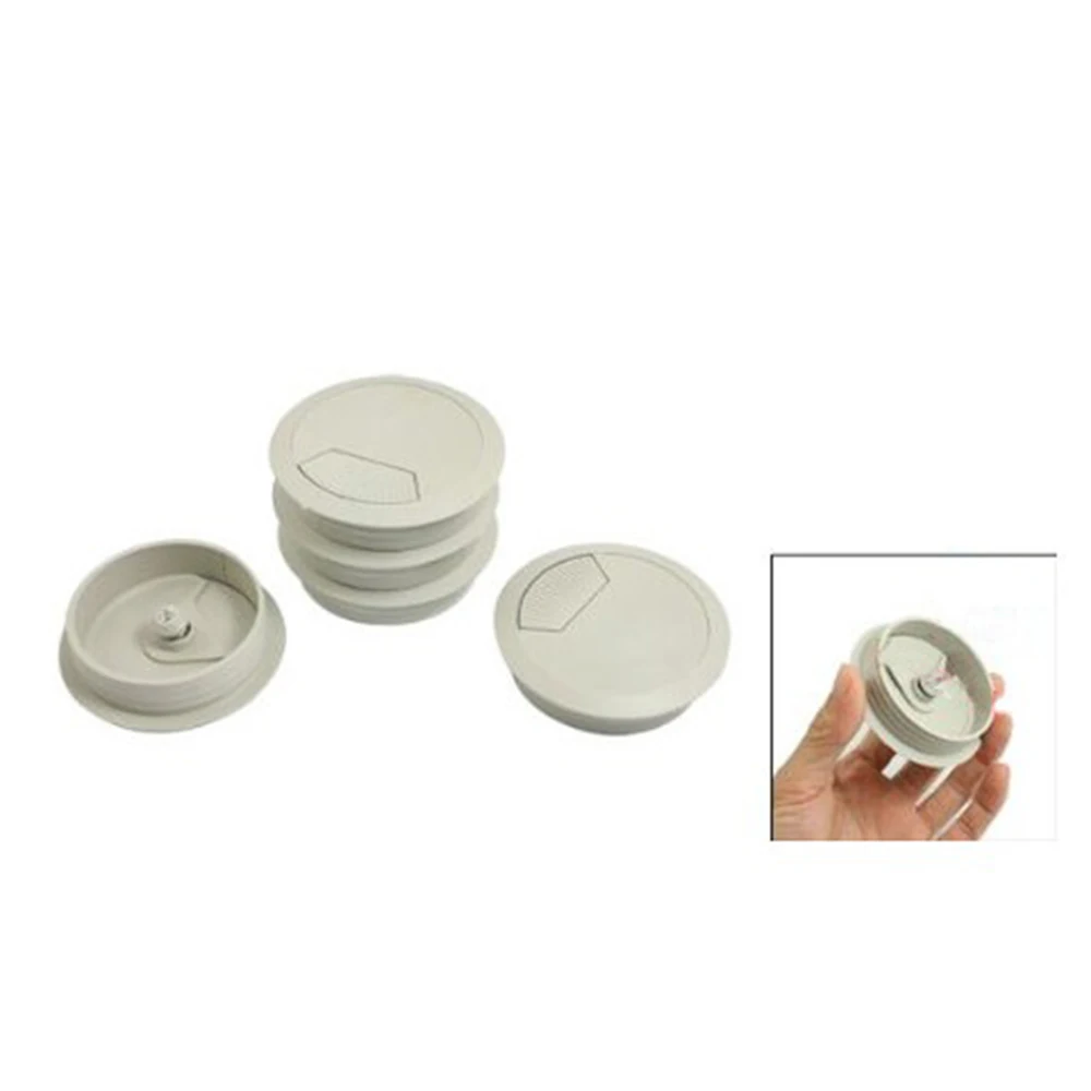 5 stks 70mm Dia Ronde Grommet Kabelopening Covers voor Computer Bureau