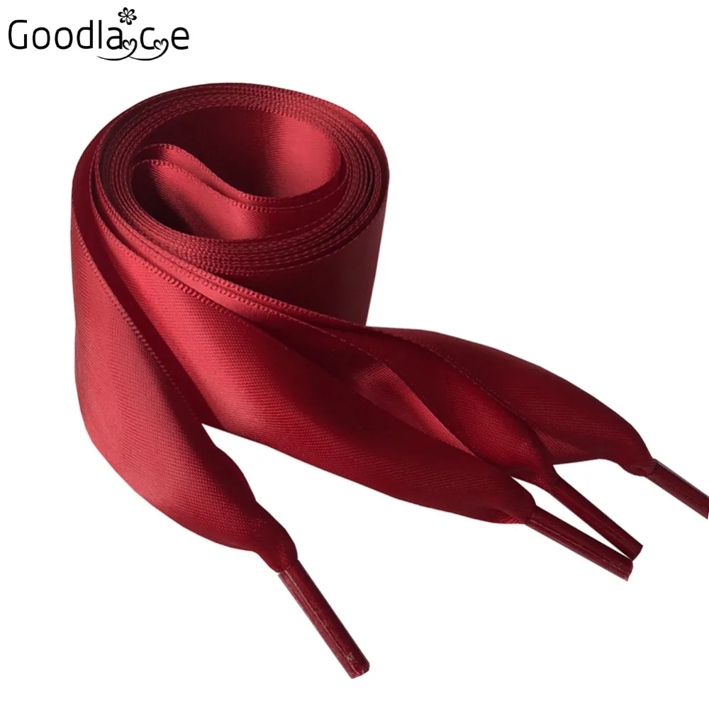 4cm Extra Wide Satin Shoelaces Flat Ribbon Laces for High-top Sneaker 150cm/59Inch