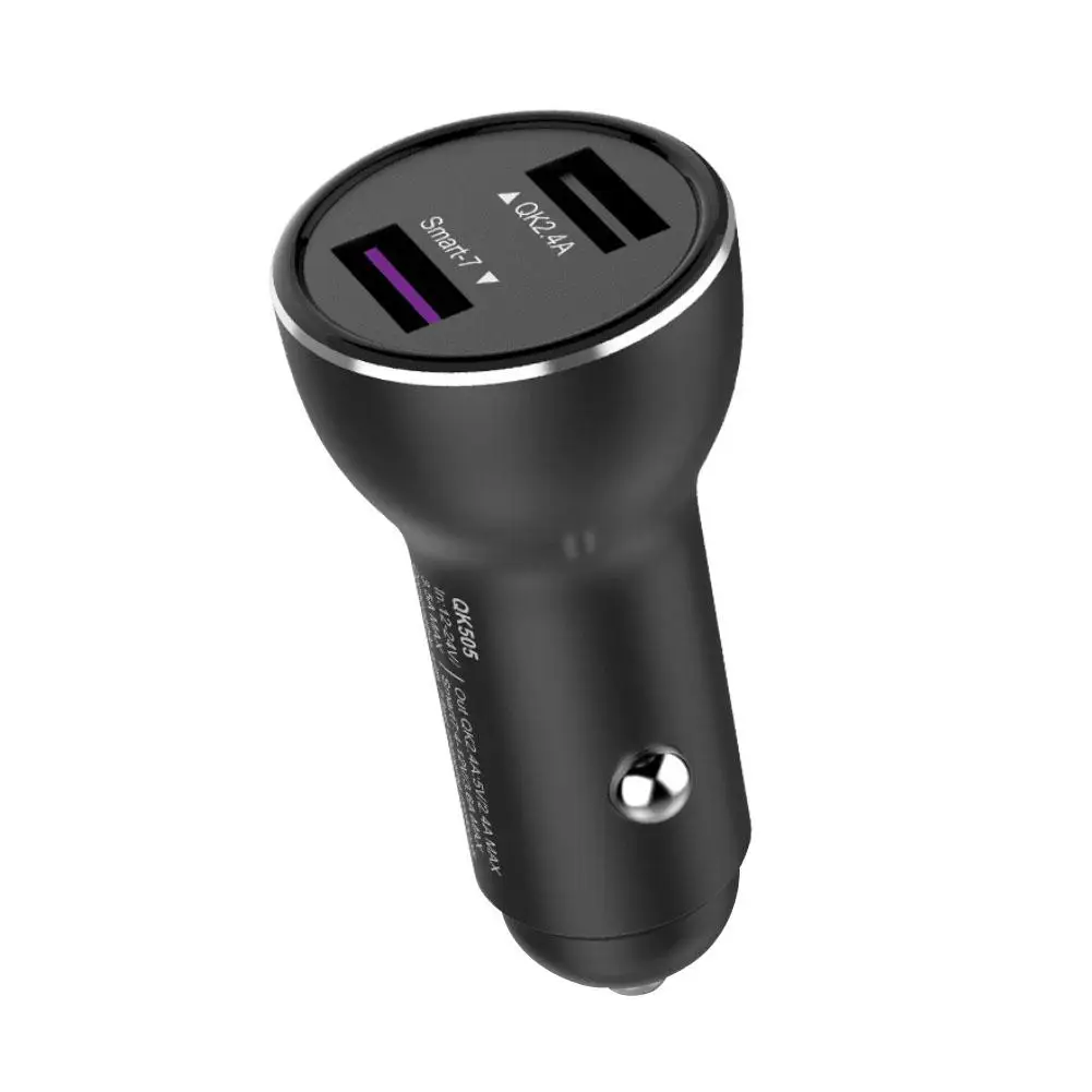 Mini QC3.0  Dual USB Super Fast Charging Car Charger  for  Huawei P9/PLUS P10/PLUS Mate9/pro  Mate10/pro Honor8/9V9 Nova 2/plus