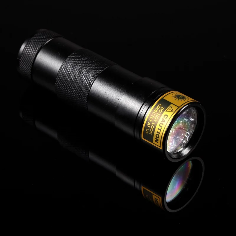 ALONEFIRE 12 UV Led 395-400nm Ultraviolet light Cat Dog Pet urine Money Ore id Scorpion UV Detector flashlight Travel AA battery