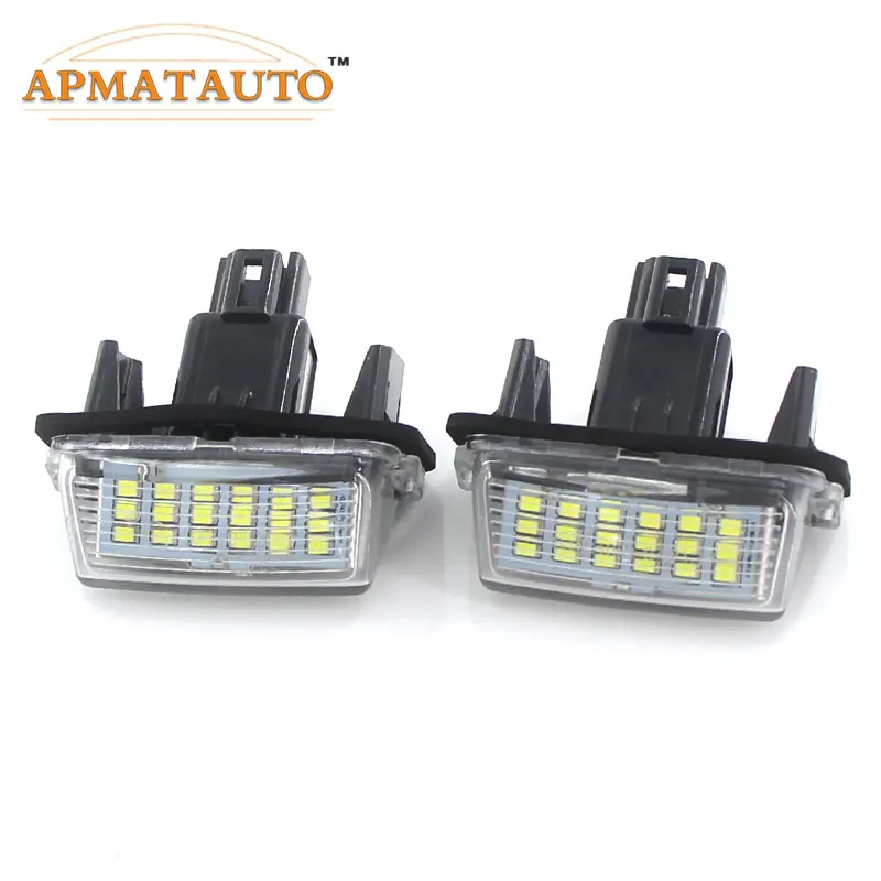 2pcs White LED License  Number  Plate Light Bulb Canbus  For Toyota Yaris/Vitz Camry Corolla Prius C Ractis Verso S