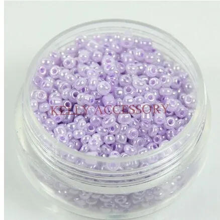 

Wholesale 2mm 450g/lot Pearly Light Purple Glass Seed Beads Round Loose Spacer Beads Favor Jewelry Findings Earrings DIY Beads