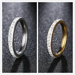 QianBei Stainless Steel кольцо Rings For Women one row ring