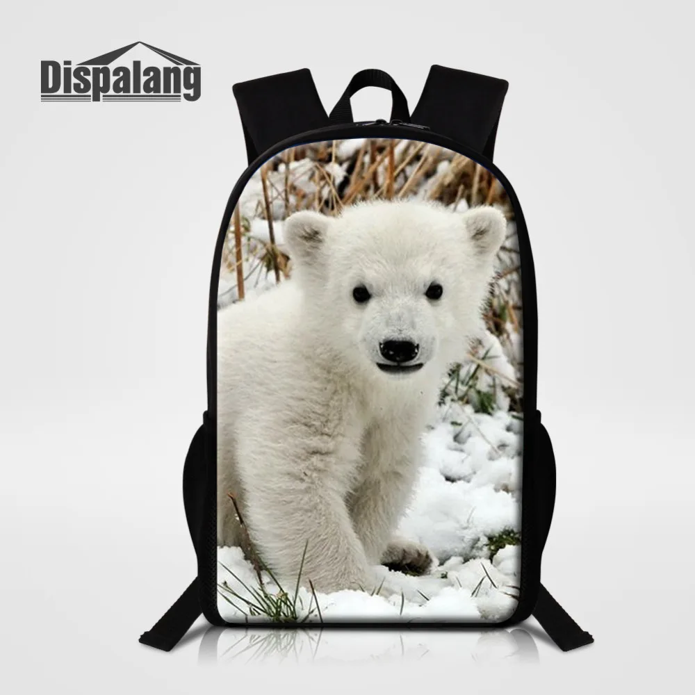 

Dispalang Children School bags Cute 3D Polar Bear Schoolbag for Girls Casual Kids Women Shoulder School Book bag Mochila Escolar