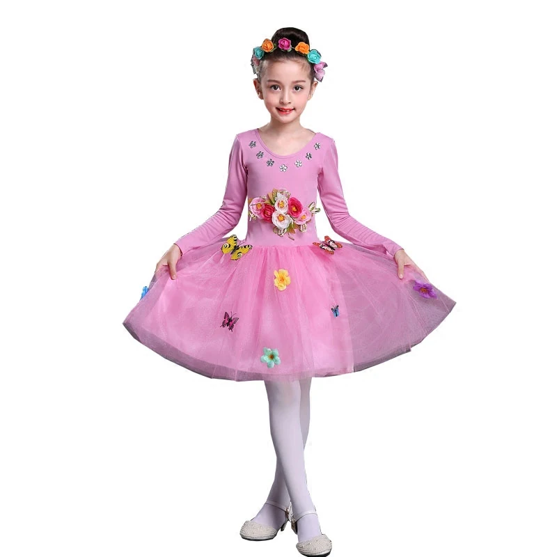 Girls Ballet New Style Costume Princess Dress Primary School Choir Service Modern Dance Tutu Stage Performance