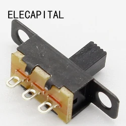 Hot 20pcs 5V 0.3A Mini Size Black SPDT Slide Switch for Small DIY Power