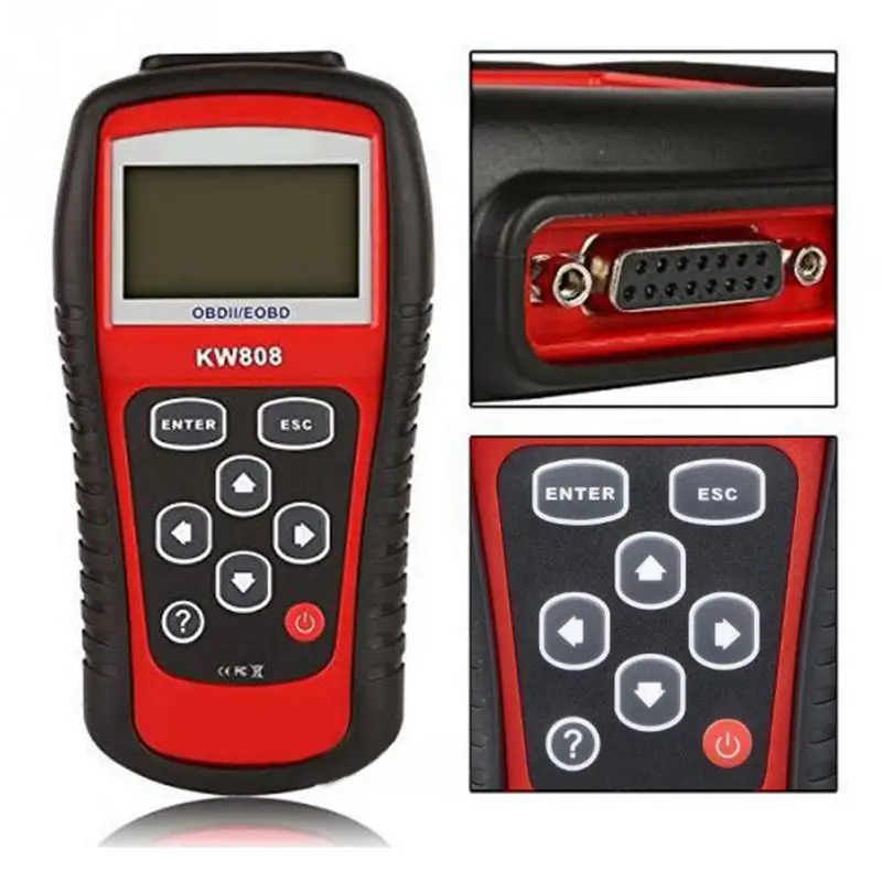 KW808 Universal Car OBDII EOBD Code Reader Scanner OBD2 Diagnosis Scan Tool OBD 2 II PK Maxiscan MS509 ODB Scaner