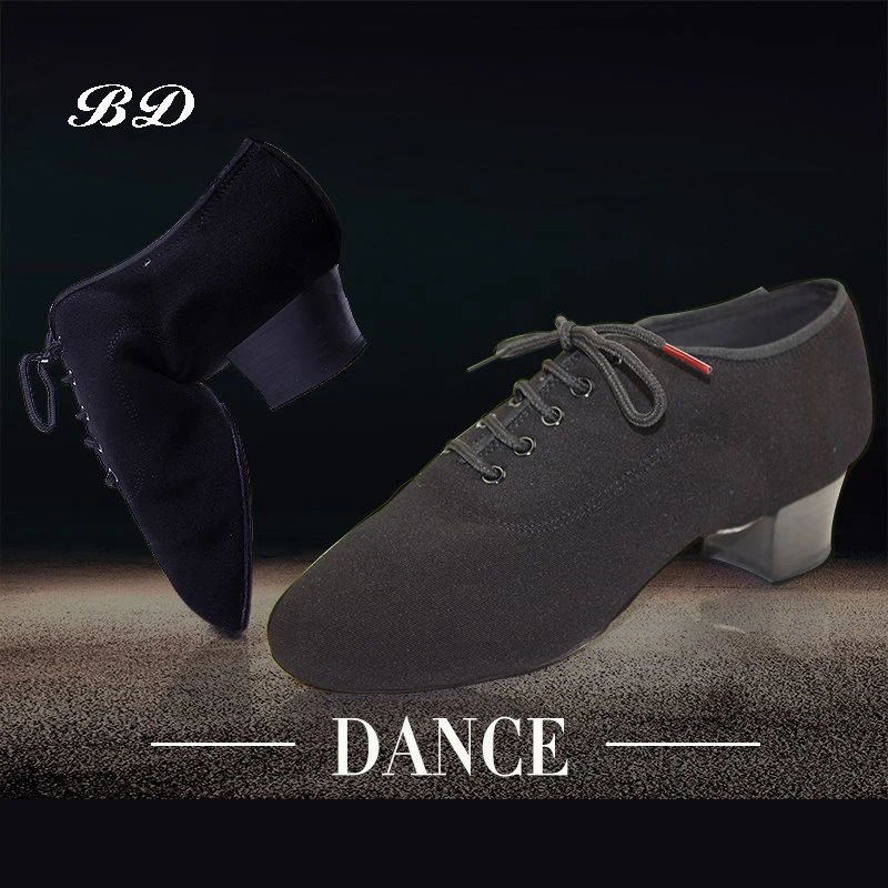 Latin Dance Shoes Sneakers MEN SHOES Profession Ballroom Shoe Modern Soft Cowhide Premium Oxford Heel 4.5 Cm BD 417 Soft Sole