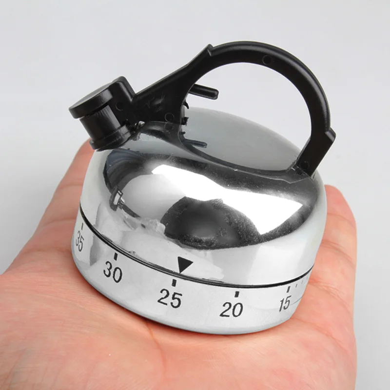 60 Minute Kitchen Timer Alarm Mechanical Teapot Shaped Timer Clock Counting Tools Cooking baking assistant kitchen tool